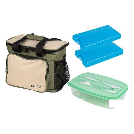 PACK DE BOLSA NEVERA ,2 ACUMULADORES DE FRIO Y FIAMBRERA