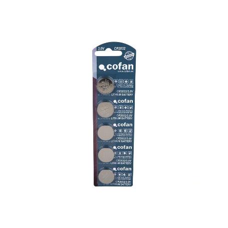 PILA BOTÓN CR2032/3,0V VENTA UNITARIA   CAJA 5 UNID.