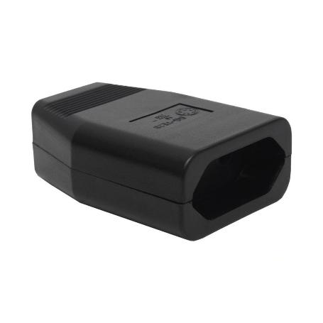 BASE ENCHUFE BIPOLAR AEREA NEGRA (10A-250V)