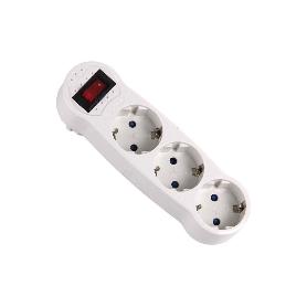 ADAPTADOR 3 VIAS FRONTAL SCHUKO CON INTERRUPTOR (3.500W)