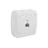 BASE TELEFONO RJ11 SUPERFICIE BLANCO MODELO ATLANTIS