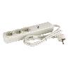 BASE BIPOLAR 3 TOMAS Y PROLONGACIÓN 1,5M CON T/T LATERAL 16A 250V USB