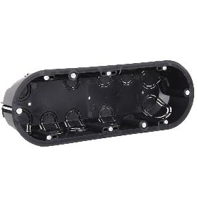 CAJA TRIPLE EMPOTRAR MECANISMOS 218X68X42 6 ENTRADAS TUBO   CAJA 6 UNID.