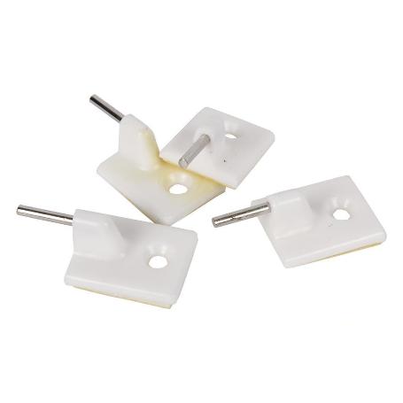 BL 4 UDS SOPORTE DE CORTINAS BLANCO   CAJA 12 UNID.