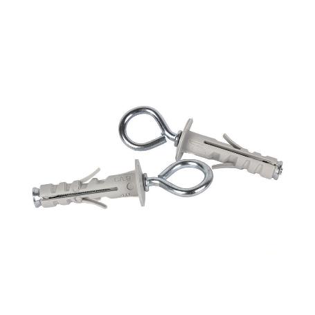 BLÍSTER DE 2 UDS. TACO DE NYLON CON ARGOLLA 4X40 VENTA UNITARIA