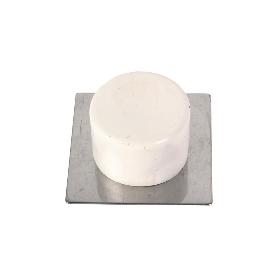 2 UDS. TOPE ADHESIVO BLANCO CON BASE DE ACERO INOX. 40 X 40 VENTA UNITARIA