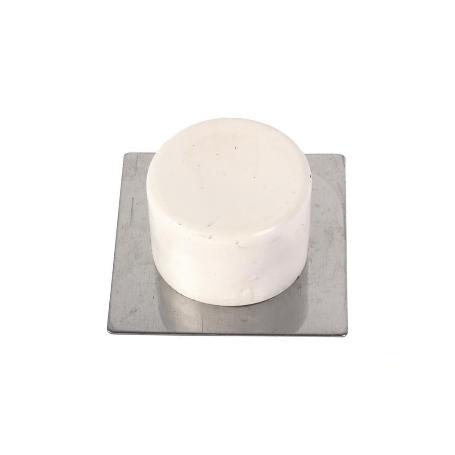 2 UDS. TOPE ADHESIVO BEIGE CON BASE DE ACERO INOX. 40 X 40 VENTA UNITARIA