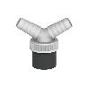 CONEXIÓN PVC Ø40 MM CON DOBLE TOMA AUXILIAR PARA ELECTRODOMÉSTICOS