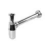 SIFÓN BOTELLA CROMADO SALIDA Ø32-40 330 MM Y RACOR 1 1/4