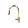 GRIFO DE COCINA DORADO DE ACERO CEPILLADO CON MANGUERA EXTENSIBLE Y 3 FUNCIONES 400 X 220 X 54 MM