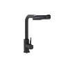 GRIFO DE COCINA NEGRO DE ACERO CON MANGUERA EXTENSIBLE Y 3 FUNCIONES 340 X 240 X 54  MM
