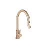 GRIFO DE COCINA CEPILLADO DORADO DE ACERO CON MANGUERA EXTENSIBLE Y 2 FUNCIONES 400 X 220 X 54 MM