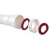 TUBO FLEXIBLE BLANCO 1 1/2 CON REDUCTOR 1 1/4 Ø32-40 330-690 MM