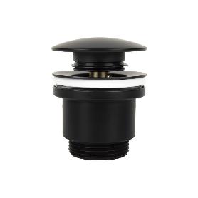 VÁLVULA CLICK-CLACK NEGRA CON TAPÓN GRANDE Ø63 MM