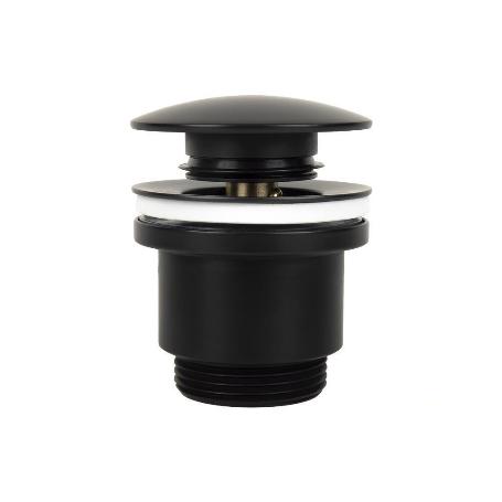 VÁLVULA CLICK-CLACK NEGRA CON TAPÓN GRANDE Ø63 MM