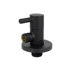 VÁLVULA DE ESCUADRA 1/2 X 3/8 MODELO LUX NEGRA