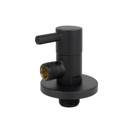 VÁLVULA DE ESCUADRA 1/2 X 3/8 MODELO LUX NEGRA
