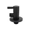 VÁLVULA DE ESCUADRA 1/2 X 3/8 MODELO LUX NEGRA