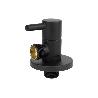 VÁLVULA DE ESCUADRA 1/2 X 1/2 MODELO LUX NEGRA