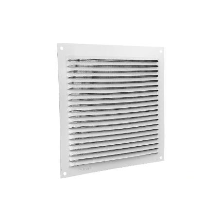 REJILLA DE VENTILACIÓN ALUMINIO BLANCO CON MOSQUITERA 17 X 17 CM VENTA UNITARIA