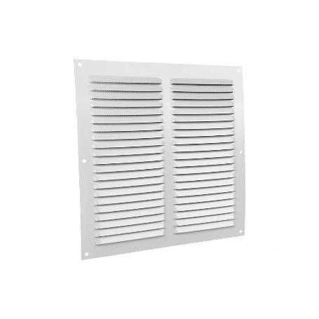 REJILLA DE VENTILACIÓN ALUMINIO BLANCO CON MOSQUITERA 25 X 25 CM   CAJA 5 UNID.