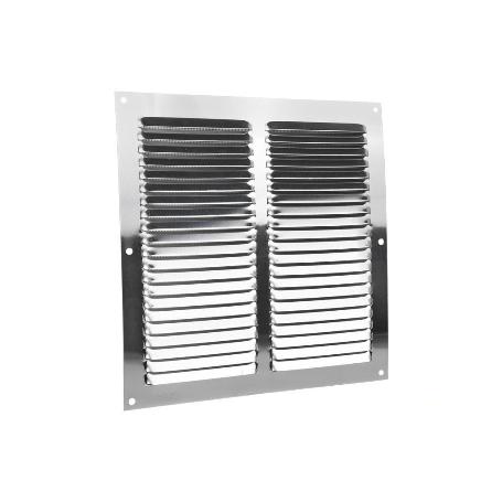 REJILLA DE VENTILACIÓN ALUMINIO CON MOSQUITERA 25 X 25 CM   CAJA 5 UNID.