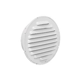 REJILLA DE VENTILACIÓN ALUMINIO-ABS BLANCO PARA EMPOTRAR A TUBO Ø10 CM   CAJA 5 UNID.