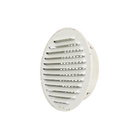 REJILLA DE VENTILACIÓN ALUMINIO-ABS BLANCO PARA EMPOTRAR A TUBO Ø12 CM   CAJA 5 UNID.