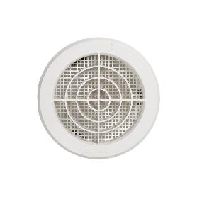 REJILLA DE VENTILACIÓN ABS BLANCO PARA EMPOTRAR A TUBO CON CLIP Ø10-11 CM   CAJA 5 UNID.
