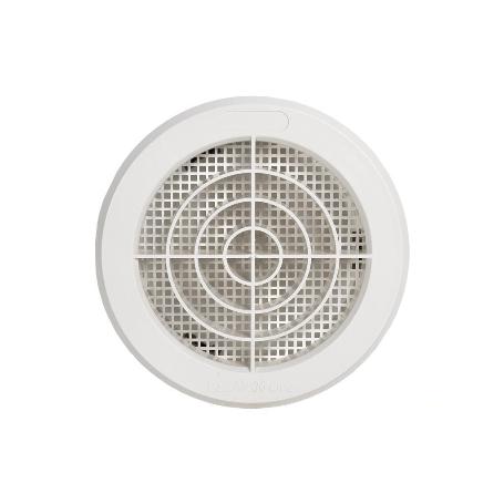 REJILLA DE VENTILACIÓN ABS BLANCO PARA EMPOTRAR A TUBO CON CLIP Ø10-11 CM   CAJA 5 UNID.