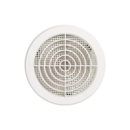 REJILLA DE VENTILACIÓN ABS BLANCO PARA EMPOTRAR A TUBO CON CLIP Ø12-14 CM   CAJA 5 UNID.