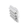 REJILLA DE VENTILACIÓN ABS BLANCO LAMAS MÓVILES Ø12 CM   CAJA 5 UNID.