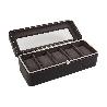 CAJA GUARDA RELOJES 5 UDS PIEL NEGRA