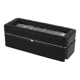 CAJA GUARDA RELOJES 6 UDS PIEL MARRÓN