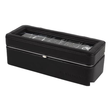 CAJA GUARDA RELOJES 6 UDS PIEL MARRÓN