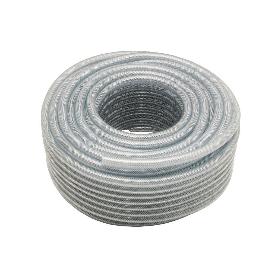 MANGUERA PVC CRISTAL C/REFUERZO 25X33MM/50M