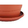 MACETA MARRON MODELO GARDENIA 35X28.8+ PLATO28CM   CAJA 6 UNID.