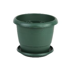 MACETA VERDE MODELO GARDENIA 35X28.8+ PLATO28 CM VENTA UNITARIA