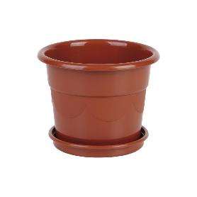 MACETA DALIA COLOR MARRON  36.5X32.5 + PLATO 31.5CM VENTA UNITARIA