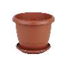 MACETA MARRON MODELO GARDENIA 22X18+PLATO18.5CM VENTA UNITARIA