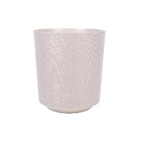 MACETA O MACETERO GAMA TEXTIL COLOR BEIGE PP Ø 254 X 269 MM 10,5 L   CAJA 4 UNID.