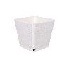 MACETA O MACETERO GAMA TEXTIL CUADRADA COLOR BLANCO PP 180 X 180 X 180 MM 3,7 L   CAJA 4 UNID.