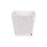 MACETA O MACETERO GAMA TEXTIL CUADRADA COLOR BLANCO PP 180 X 180 X 180 MM 3,7 L VENTA UNITARIA