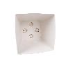 MACETA O MACETERO GAMA TEXTIL CUADRADA COLOR BLANCO PP 238 X 238 X 240 MM 9 L   CAJA 4 UNID.
