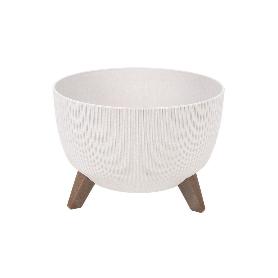 MACETA CON PATAS Y FILTRO DE DRENAJE COLOR BLANCO WPC Ø 290 X 230 MM 9,3 L VENTA UNITARIA