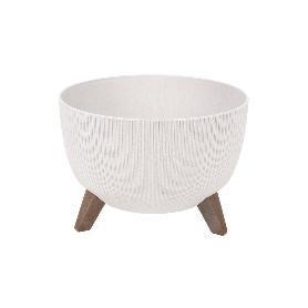 MACETA CON PATAS Y FILTRO DE DRENAJE COLOR BLANCO WPC Ø 330 X 234  MM 12,4 L VENTA UNITARIA