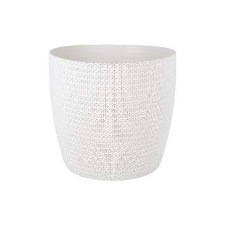 MACETA O MACETERO TRENZADA COLOR BEIGE PP Ø 359 X 315 MM 26,5 L   CAJA 5 UNID.