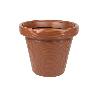 MACETA RAYADA COLOR TERRACOTA PE Ø 460 X 400 MM 37,3 L   CAJA 4 UNID.