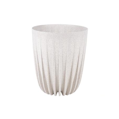 MACETA CON FILTRO DE DRENAJE A RAYAS COLOR BLANCO WPC Ø 250 X 297 MM 6,2 L VENTA UNITARIA