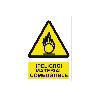 SEÑAL POLIESTIRENO 210X148 MM ¡PELIGRO! MATERIAL COMBUSTIBLE
